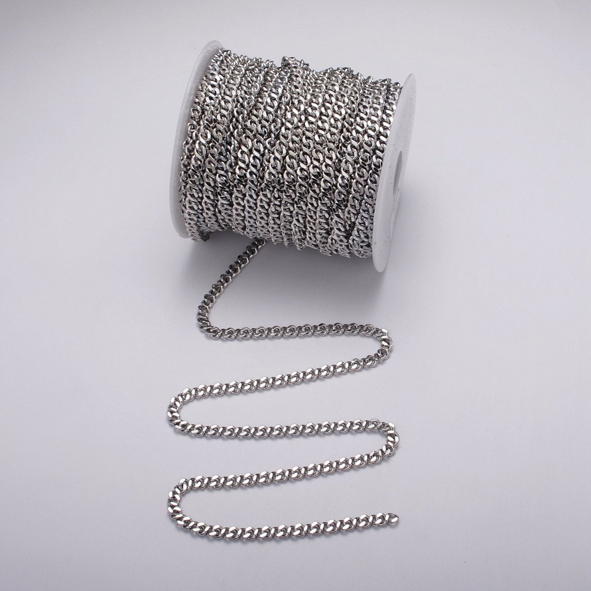 24k Gold Filled Flat Double Curb Figaro Eight Designed Unfinished Chain by Yard in Gold &amp; Silver | ROLL-1053, ROLL-1107 Clearance Pricing