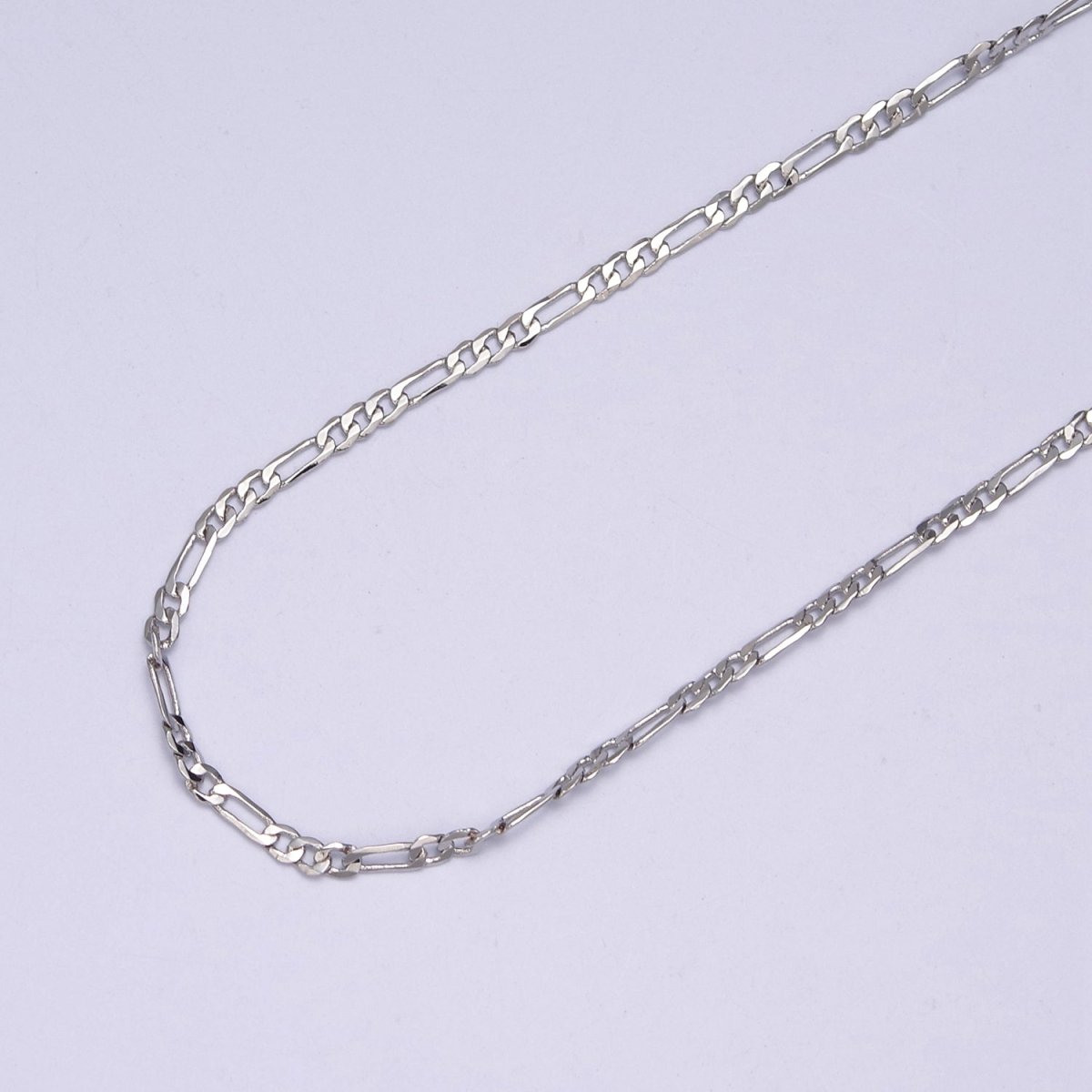 24K Gold Filled Flat Figaro Chain, Dainty 2mm Unfinished Chain in Gold &amp; Silver For Jewelry Making | ROLL-670, ROLL-671 Clearnce Pricing