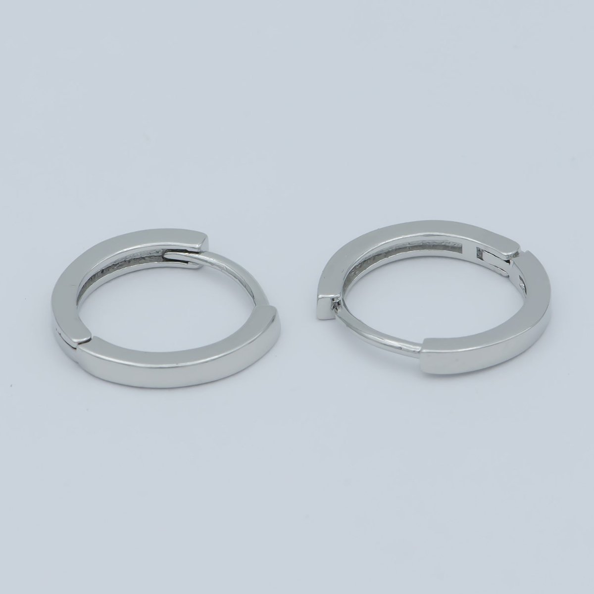 24K Gold Filled Flat Minimalist Huggie Earrings in Gold, Silver &amp; Rose Gold | AB1208 - AB1210
