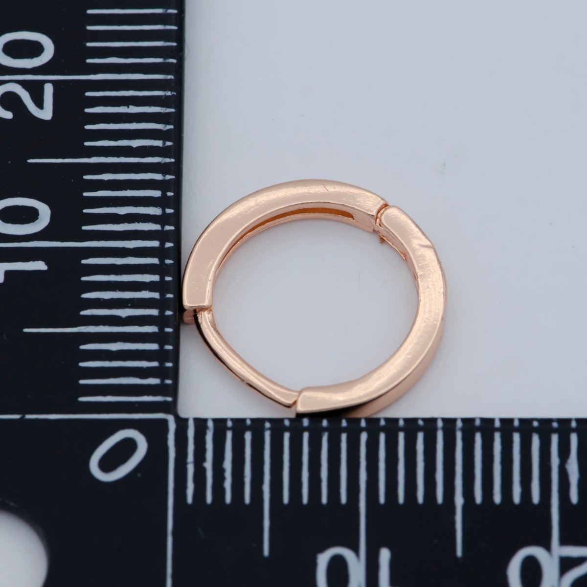 24K Gold Filled Flat Minimalist Huggie Earrings in Gold, Silver &amp; Rose Gold | AB1208 - AB1210