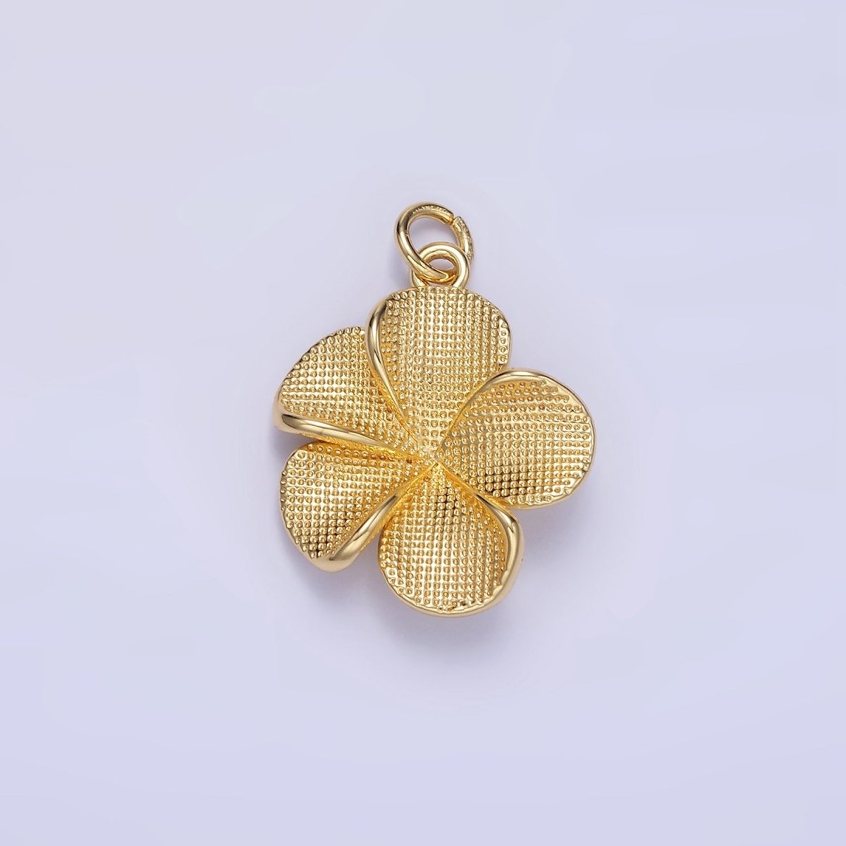24K Gold Filled Flower Textured Charm in Gold &amp; Silver | C560