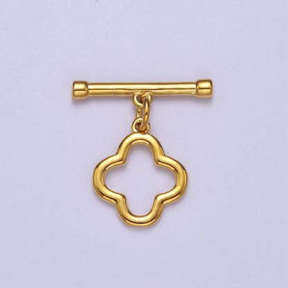 24k Gold Filled Flower Toggle Clasp, Jewelry Clasp OT Clasp Findings L-702 L-703 L-704