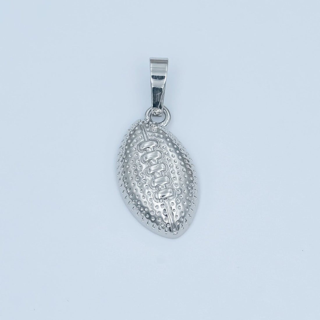 24K Gold Filled Football Sports Equipment Dotted Minimalist Pendant in Gold &amp; Silver | AA1333