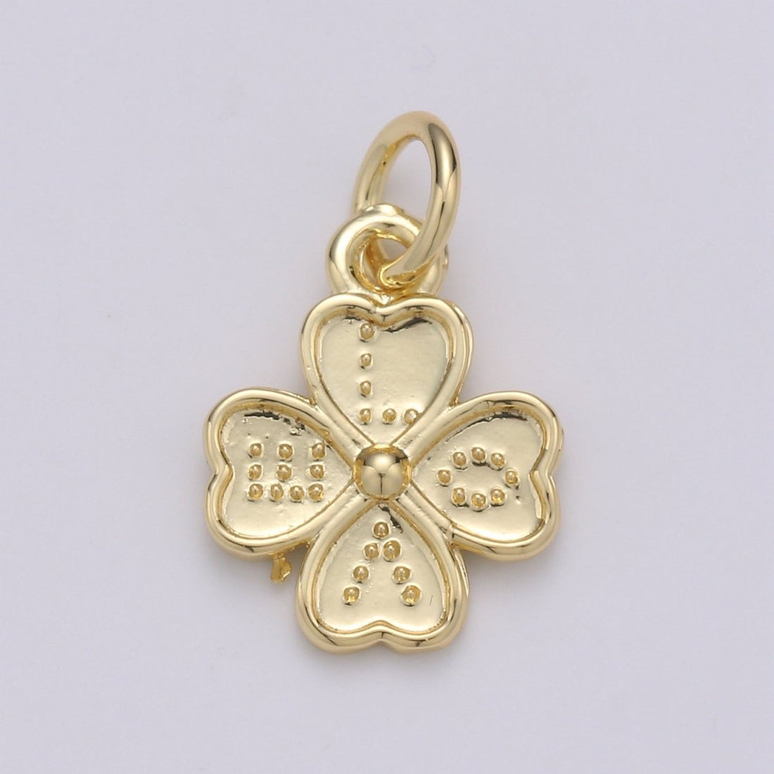 24K Gold Filled Four Clover Charm E-021