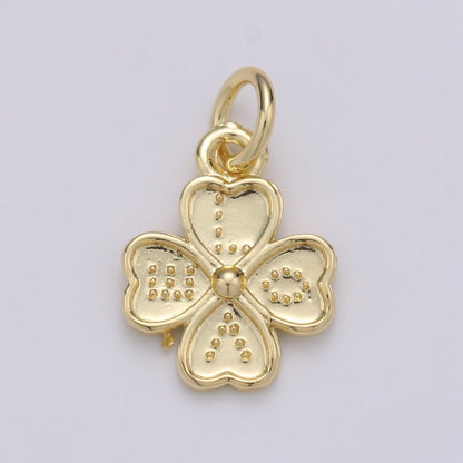 24K Gold Filled Four Clover Charm E-021