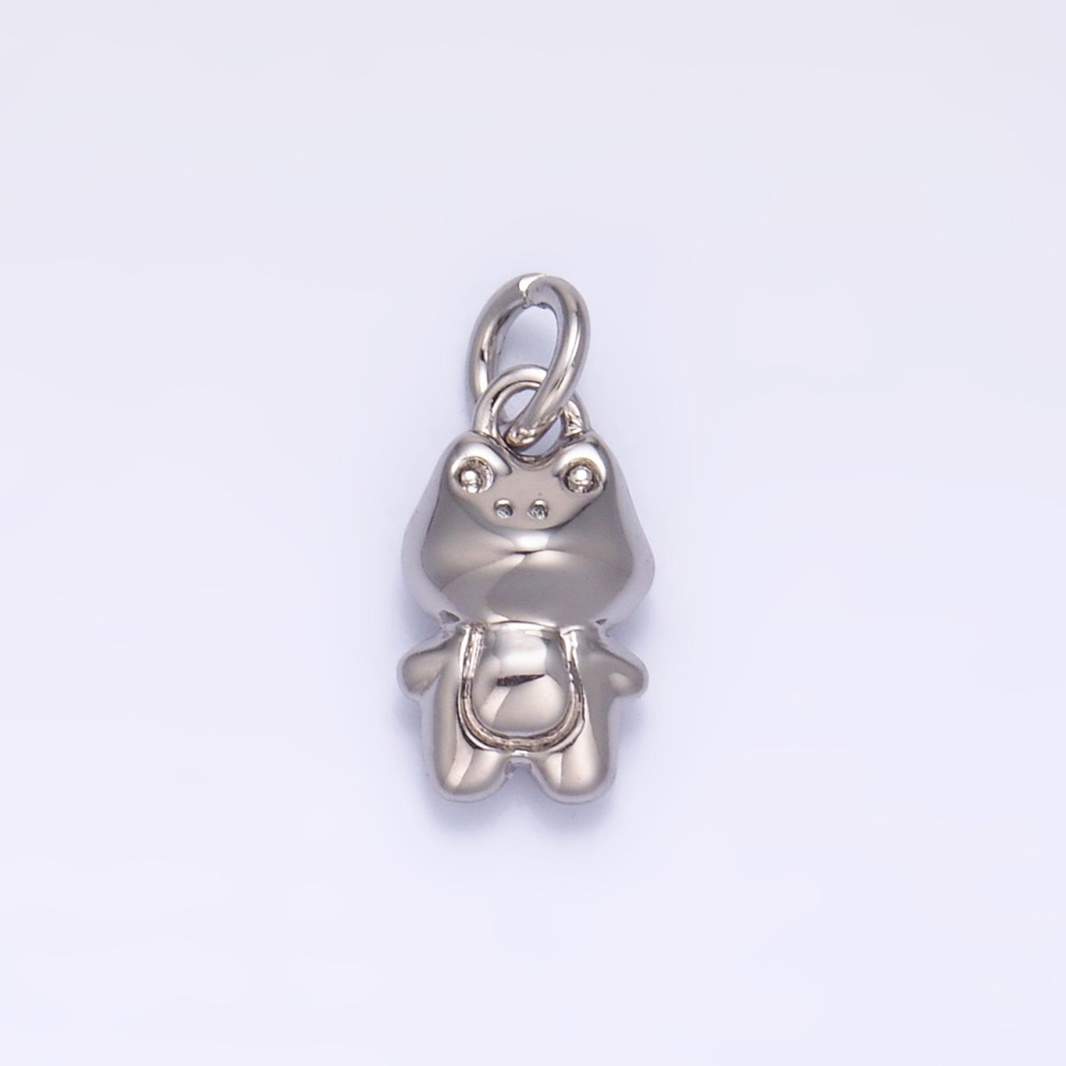 24K Gold Filled 10mm Frog Animal 3D Multidimensional Mini Charm in Gold &amp; Silver | W873