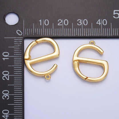 24K Gold Filled G-Shaped Push Gate Geometric Finding | Z1000