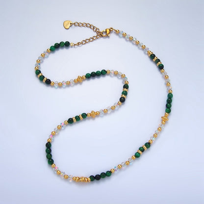 24K Gold Filled Gemstone Multifaceted Bead 16 Inch Necklace | WA-2651 ~ WA-2654