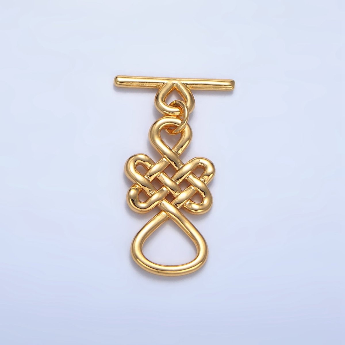24K Gold Filled Geometric Artisan Toggle Clasps Closure in Gold &amp; Silver | Z494