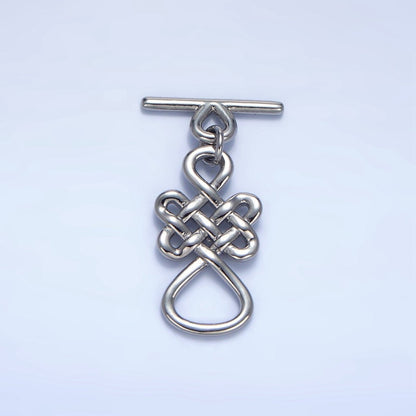 24K Gold Filled Geometric Artisan Toggle Clasps Closure in Gold &amp; Silver | Z494