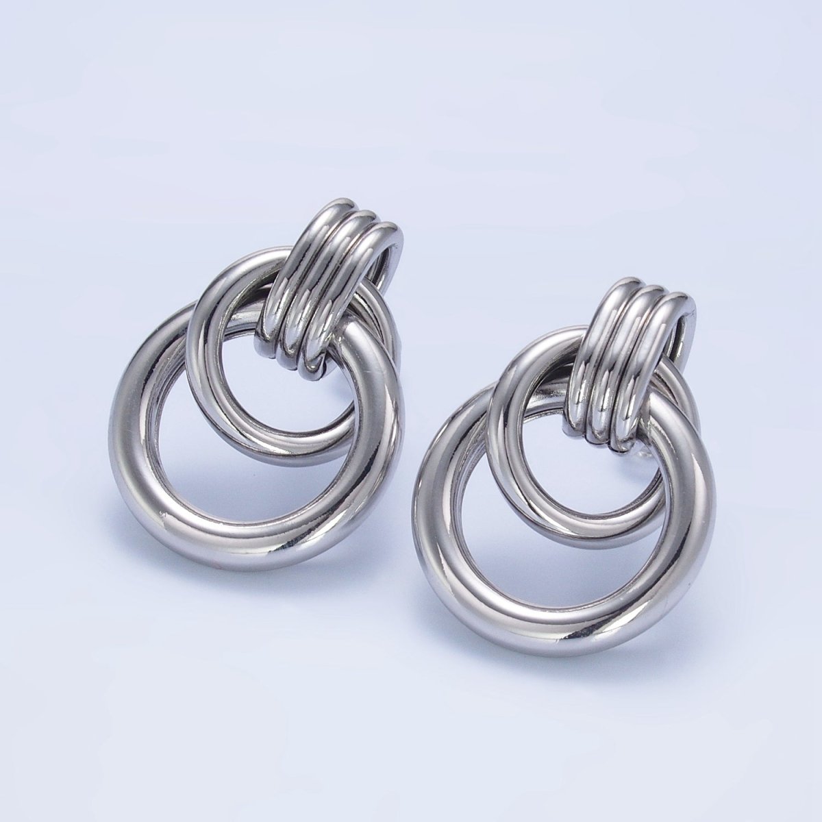 24K Gold Filled Geometric Circular Stud Earrings in Gold, Silver &amp; Mixed Metal | P361 P362 V249