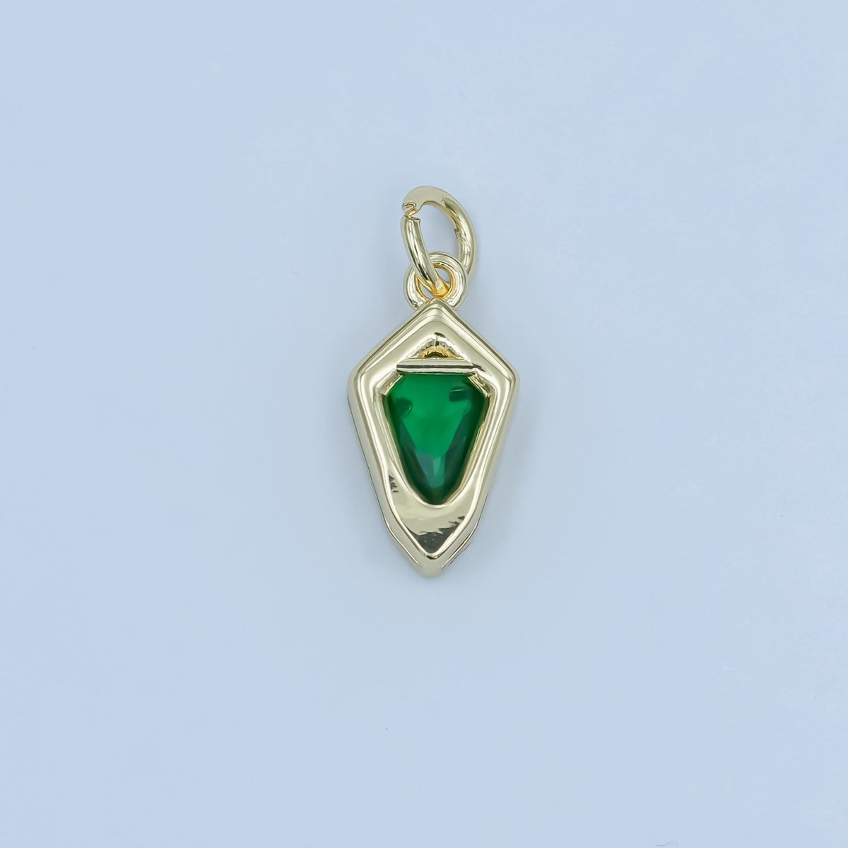 24K Gold Filled Geometric CZ Bezel Personalized Charm | N110 - N115