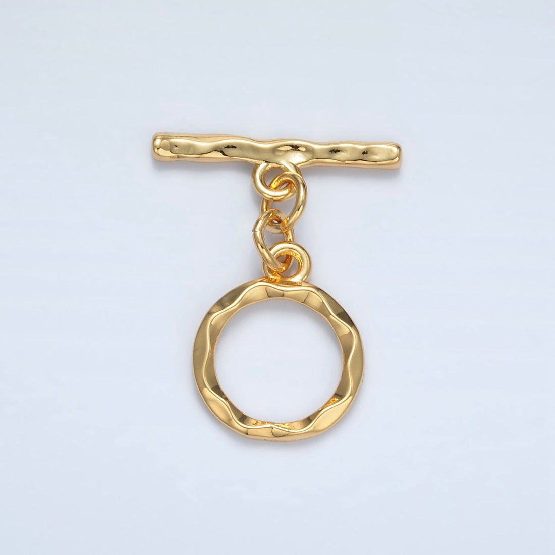 24K Gold Filled Geometric Hammered Toggle Clasps Closure Findings in Gold &amp; Silver | Z845