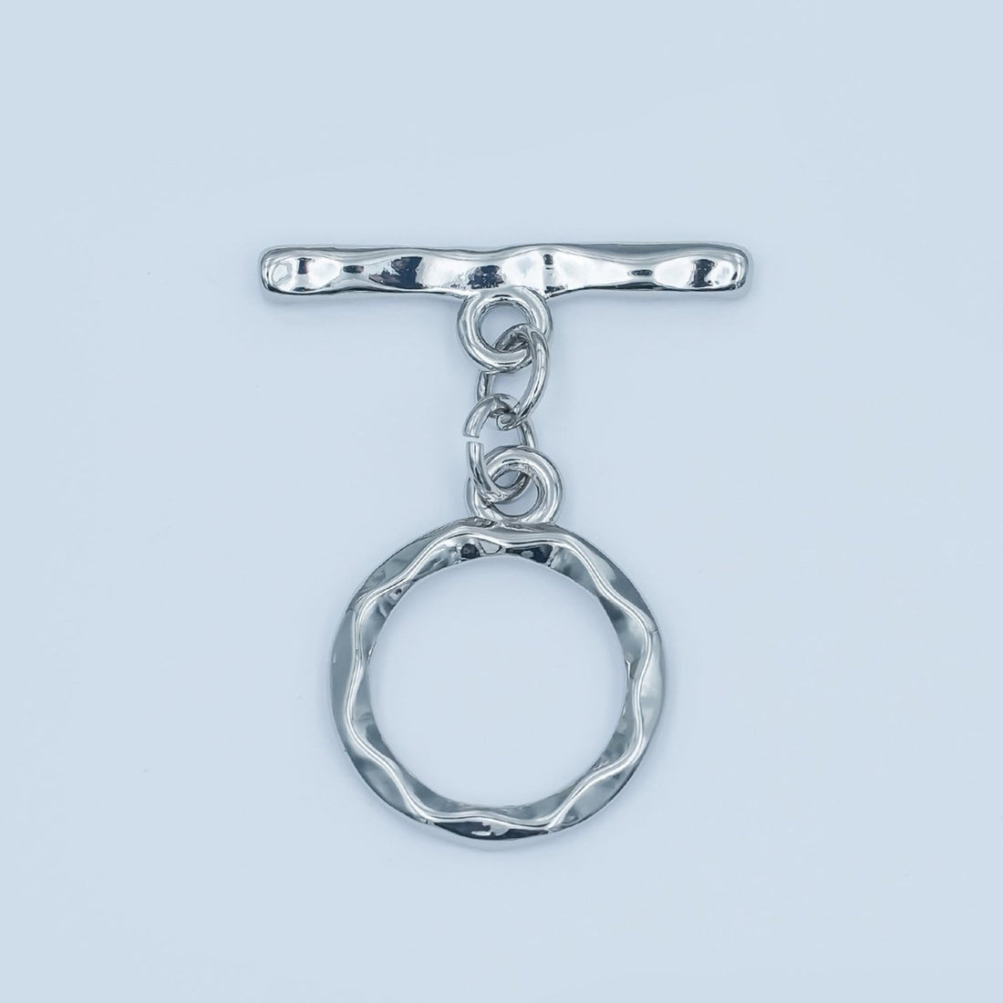 24K Gold Filled Geometric Hammered Toggle Clasps Closure Findings in Gold &amp; Silver | Z845