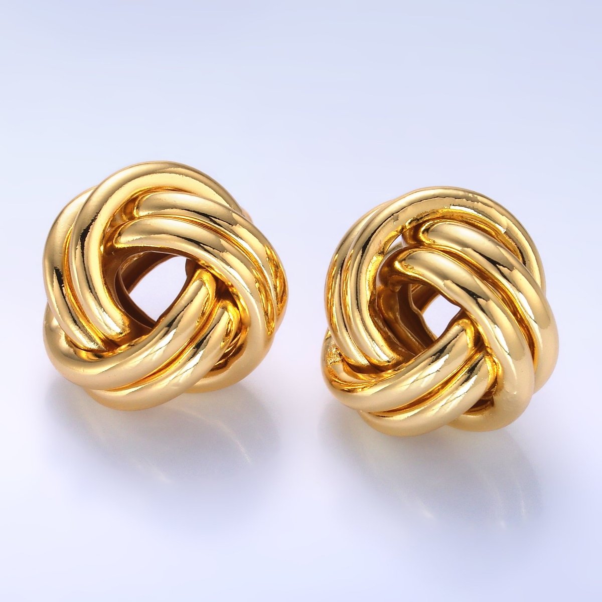24K Gold Filled Geometric Knot Stud Earrings | AB1106
