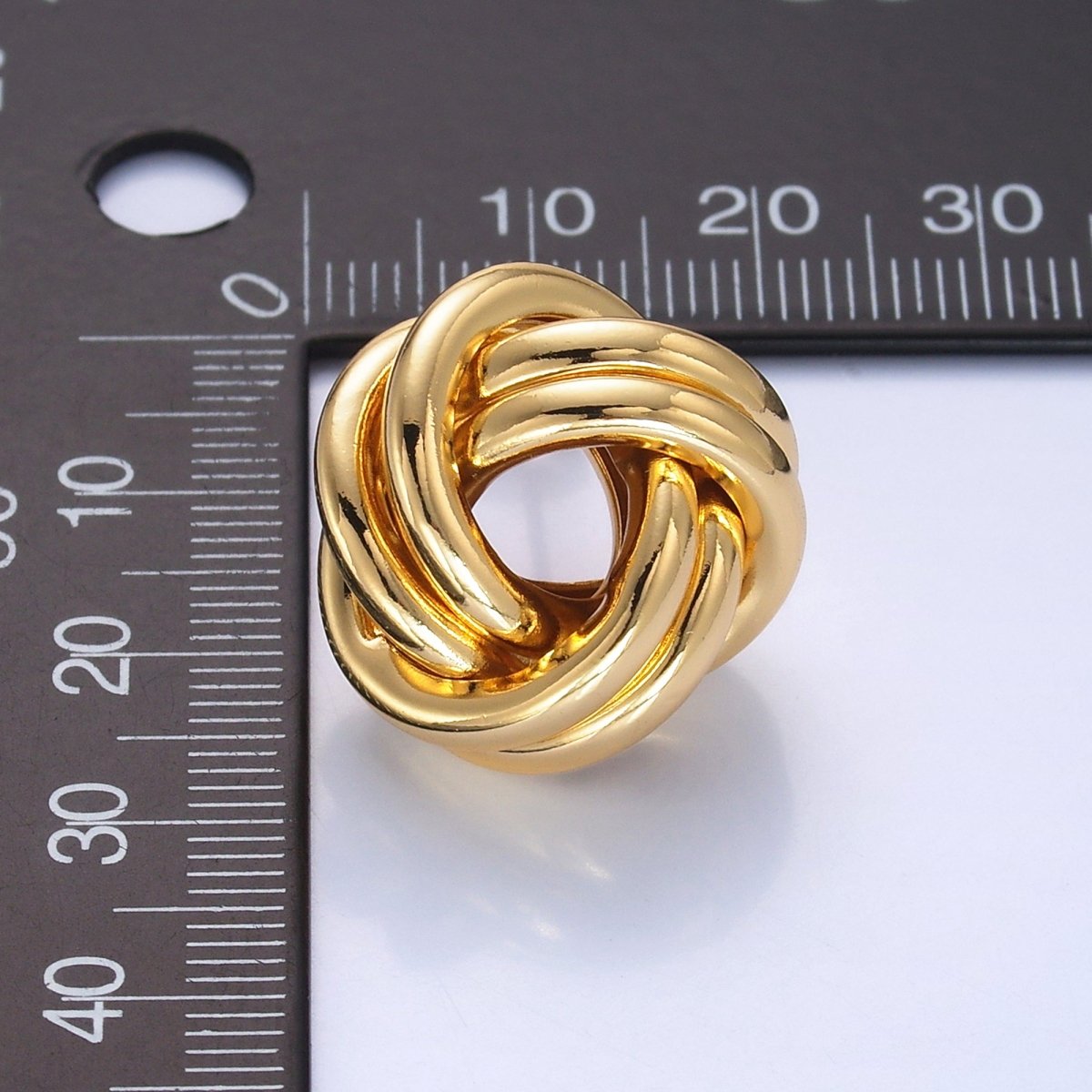 24K Gold Filled Geometric Knot Stud Earrings | AB1106