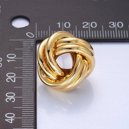 24K Gold Filled Geometric Knot Stud Earrings | AB1106