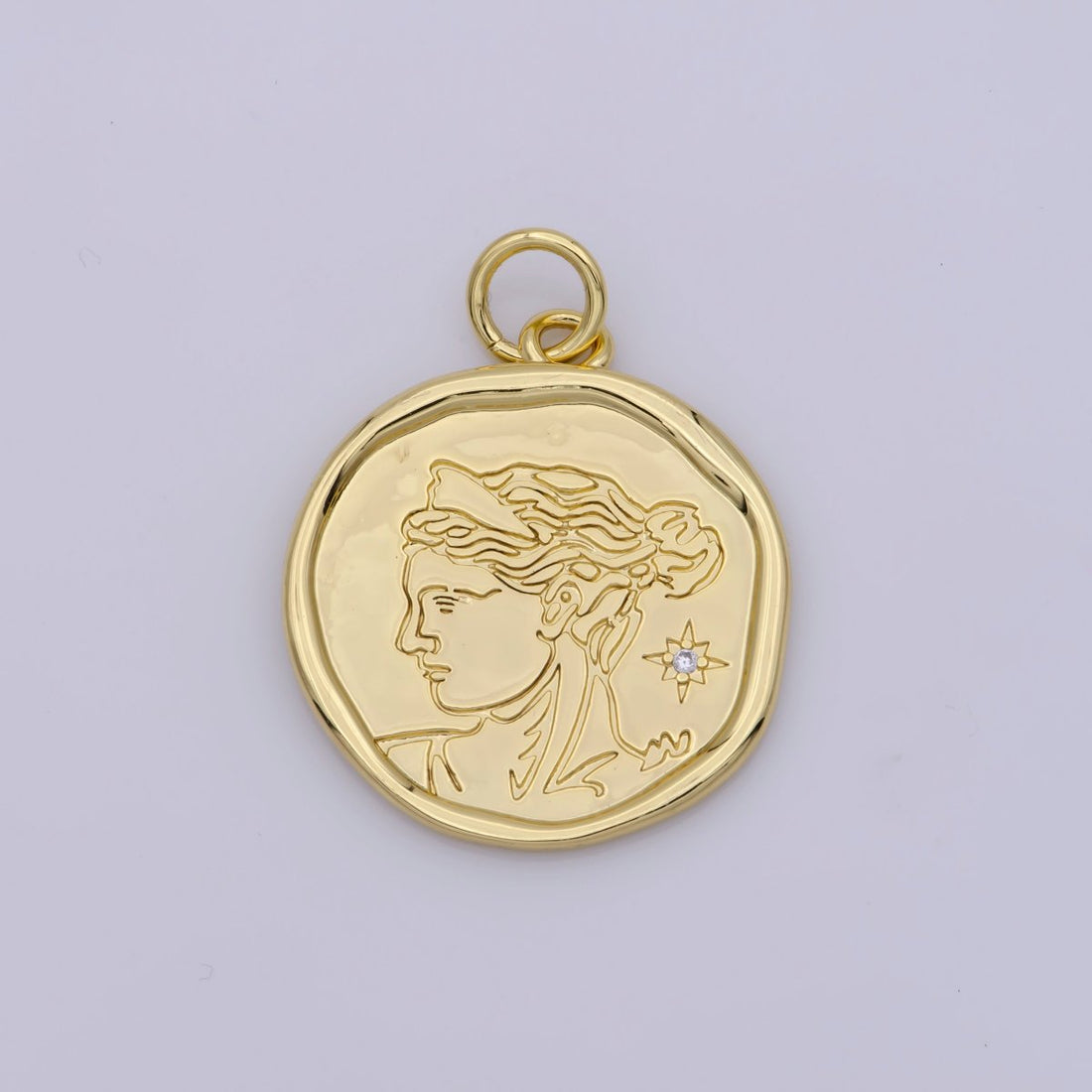 24K Gold Filled Goddess Artemis of Hunt, Nature, Childbirth and Chastity Pendant | M929