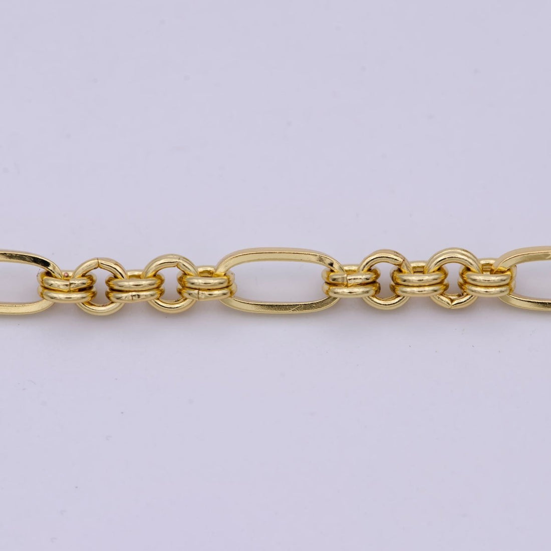 24K Gold Filled Gold Chunky Cable Chain, Double Rolo Link Chain,  Unfinished Chain by Yard For Jewelry Making | ROLL-573 Clearance Pricing
