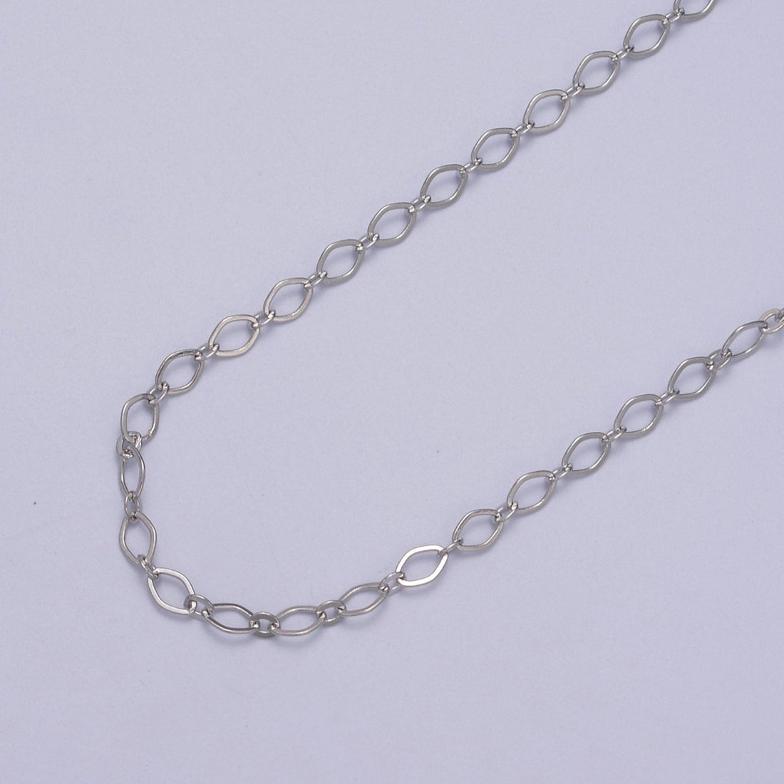 24k Gold Filled Gold Oval Rhombus Chain by Yard, Oval Link, Wholesale Bulk Roll Chain for Jewelry Making, Width 3.3mm | ROLL-611 ROLL-612