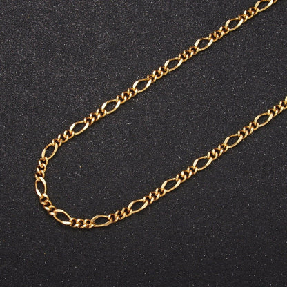 24K Gold Filled Gold Silver Figaro Unfinished Chain, Dainty Figaro Wholesale Chain by Yard For Jewelry Making Supply Component | ROLL-631, ROLL-632 Clearance Pricing