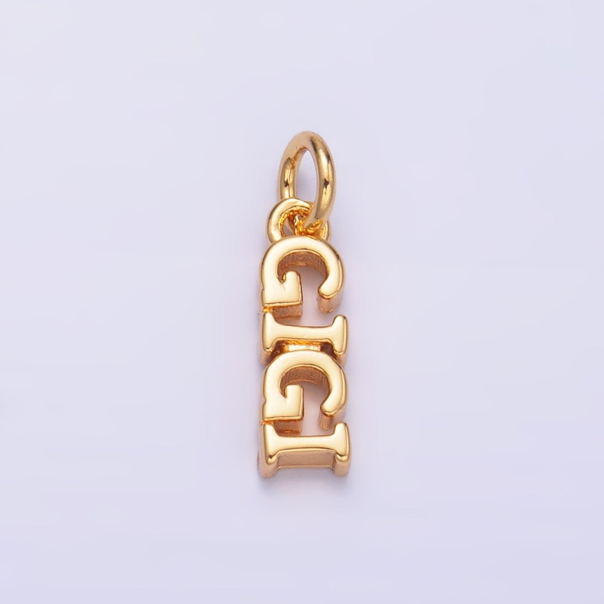 24K Gold Filled Grandma "GIGI" Script Charm in Gold &amp; Silver | W424