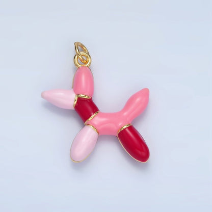 24K Gold Filled Green, Red, Blue Enamel Balloon Animal Charm | M139 - M140