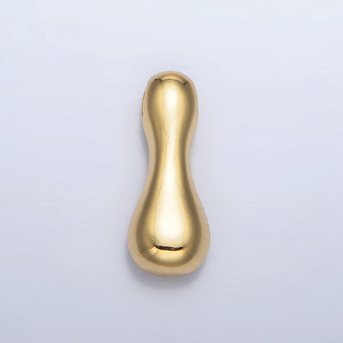 24K Gold Filled Groovey Chubby Balloon Letter Initial Pendant | A1630 - A1642