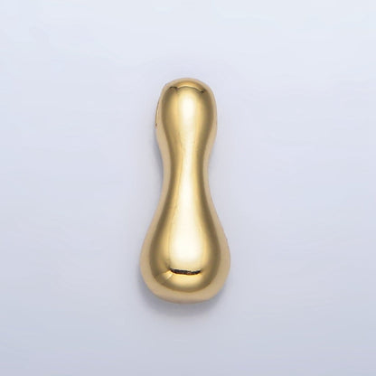 24K Gold Filled Groovey Chubby Balloon Letter Initial Pendant | A1630 - A1642