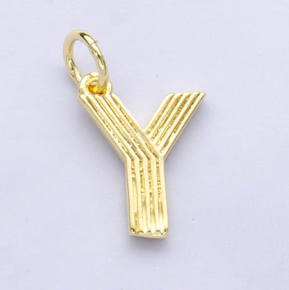 24K Gold Filled Groovy Disco Initial Letter Charm | A185 - A197