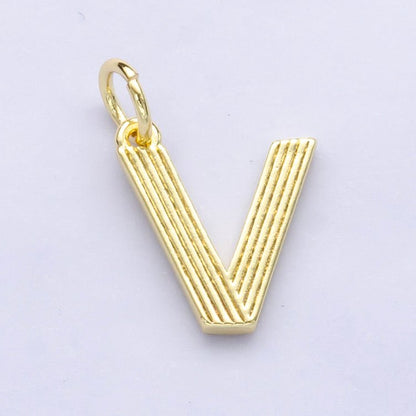 24K Gold Filled Groovy Disco Initial Letter Charm | A185 - A197