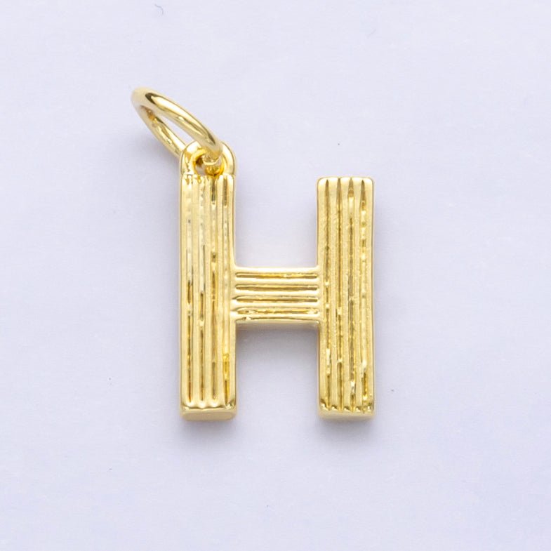 24K Gold Filled Groovy Disco Initial Letter Charm | A185 - A197