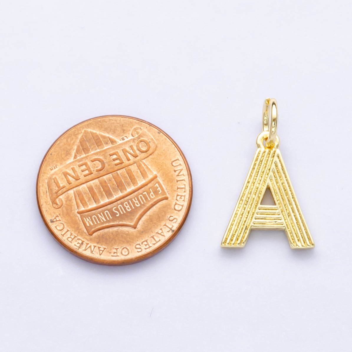 24K Gold Filled Groovy Disco Initial Letter Charm | A185 - A197