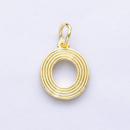 24K Gold Filled Groovy Disco Initial Letter Charm | A185 - A197