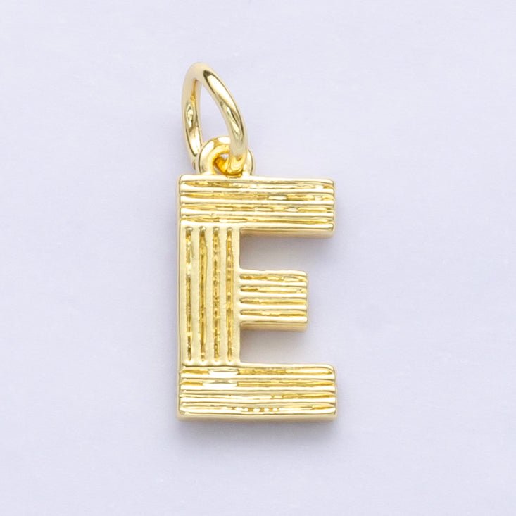 24K Gold Filled Groovy Disco Initial Letter Charm | A185 - A197