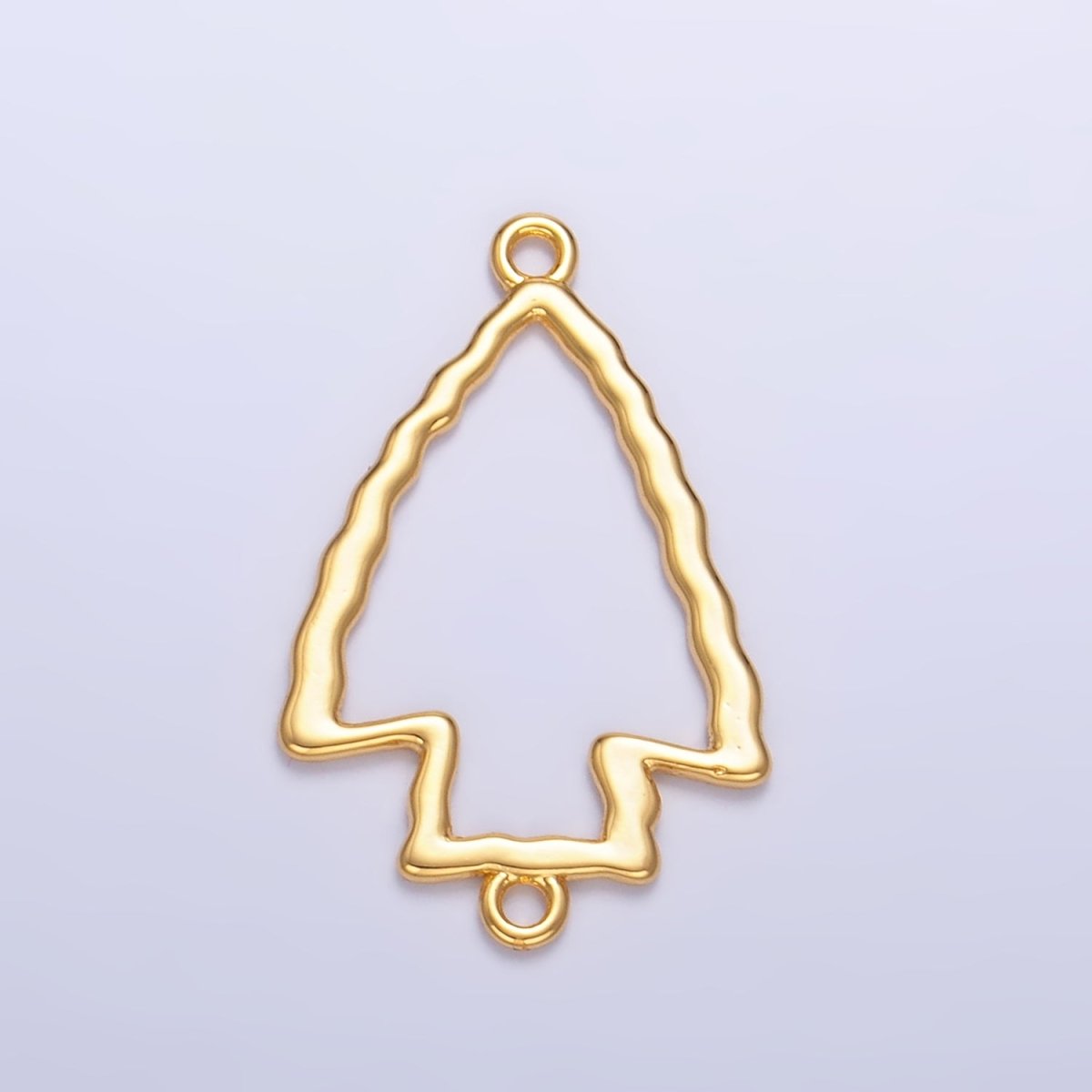 24K Gold Filled Hammered Arrow Open Charm Connector in Gold &amp; Silver | F833