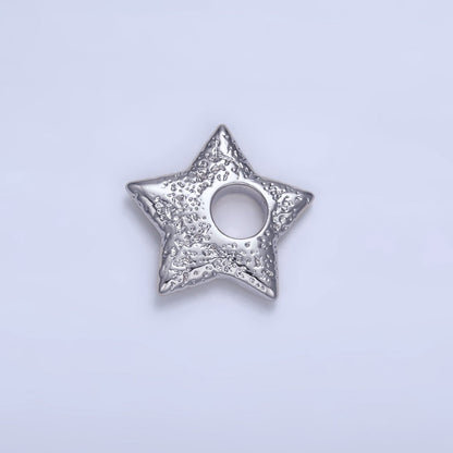 24K Gold Filled Hammered Celestial Star Pendant in Gold &amp; Silver | B629