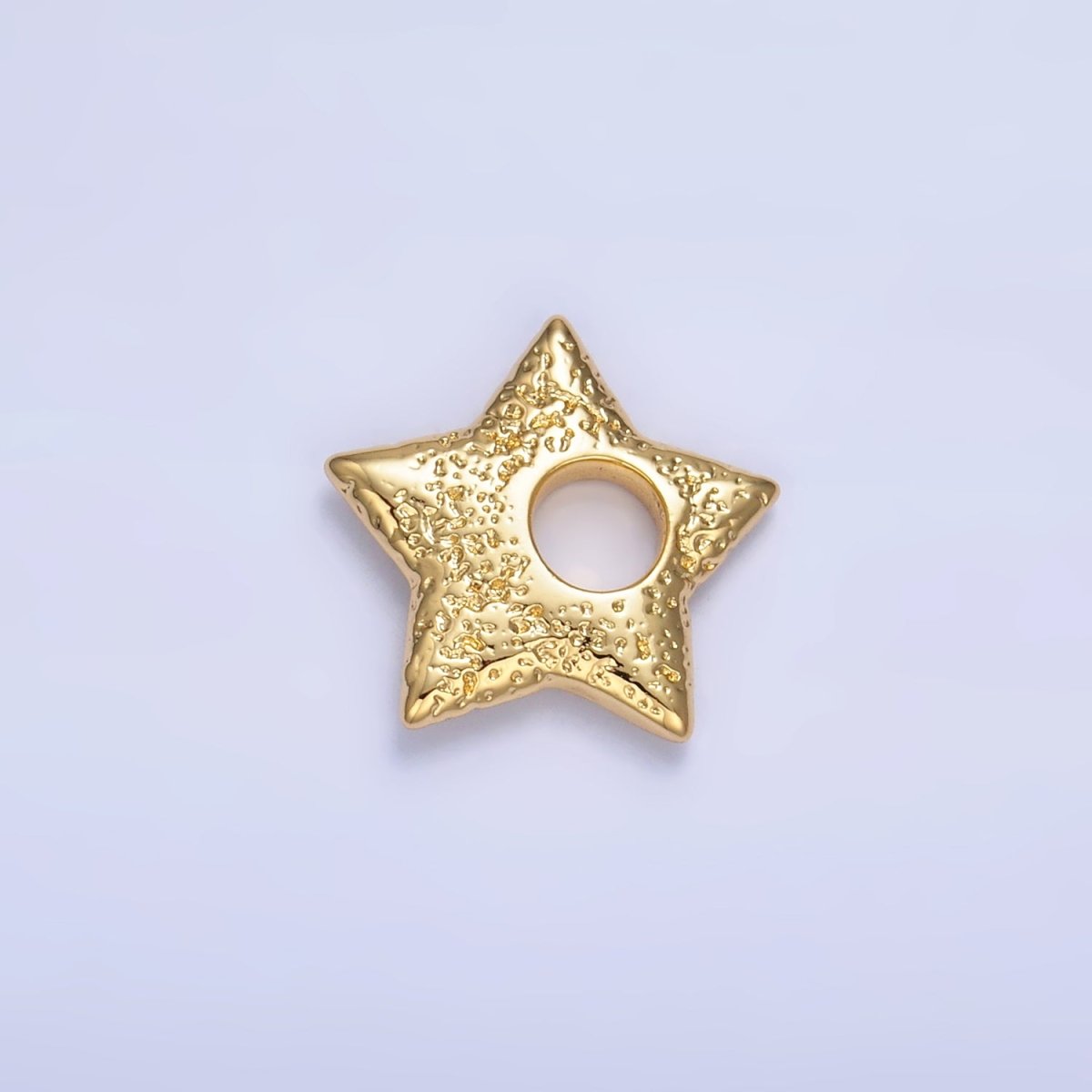 24K Gold Filled Hammered Celestial Star Pendant in Gold &amp; Silver | B629