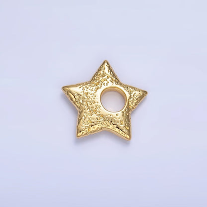 24K Gold Filled Hammered Celestial Star Pendant in Gold &amp; Silver | B629