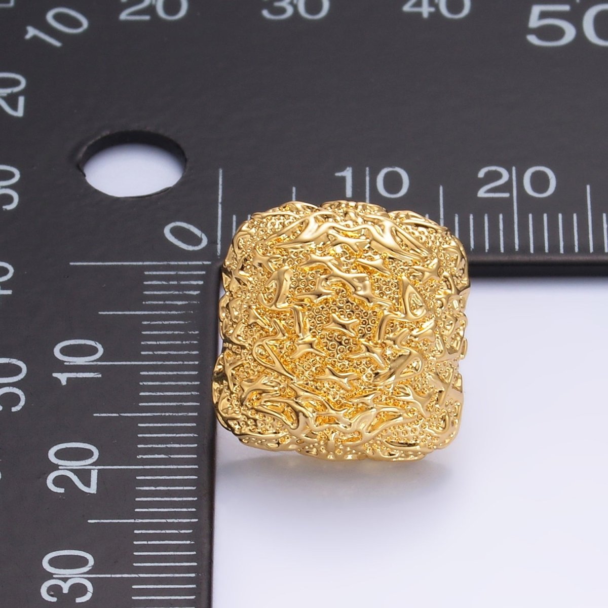 24K Gold Filled Hammered Square Stud Earrings in Gold &amp; Silver | AB883 AB899