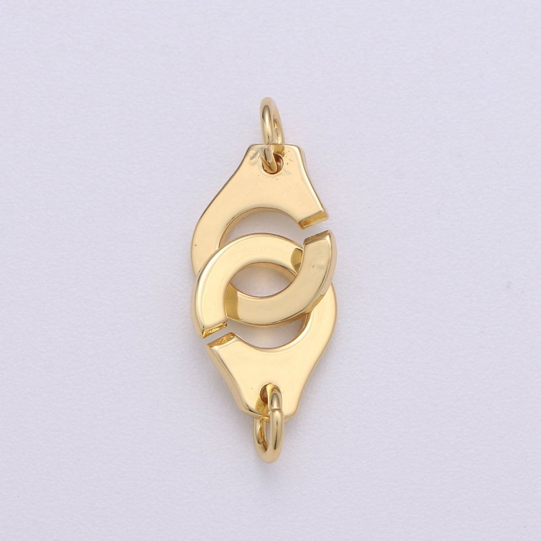 24k Gold Filled HandCuff Connector Dainty Gold Handcuff Charm Connectors, Gold Link Necklace Bracelet Connector for Jewelry Making Supply K-403