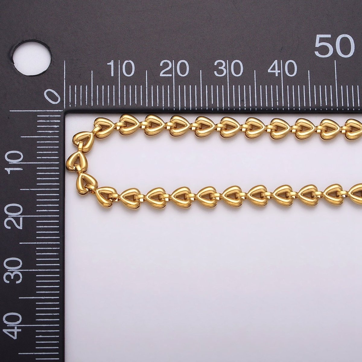 24k Gold Filled Heart Cable Chain Link Unfinished Yard Chain in Gold &amp; Silver | ROLL-1323 Clearance Pricing