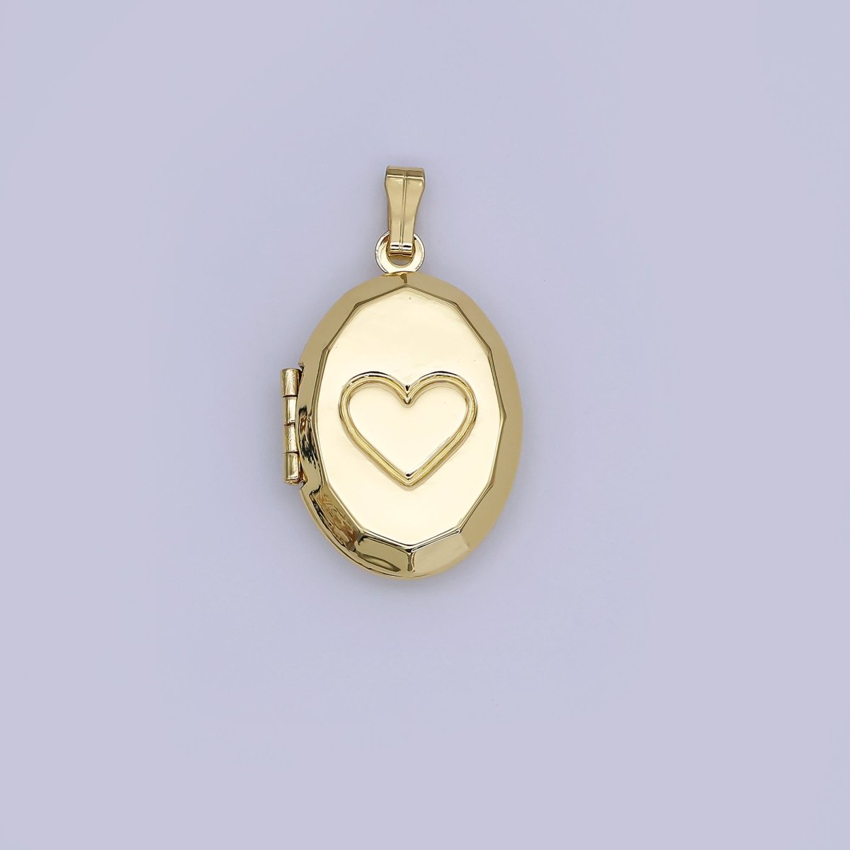 24K Gold Filled Heart Locket Pendant for Photo Charm | AH-489