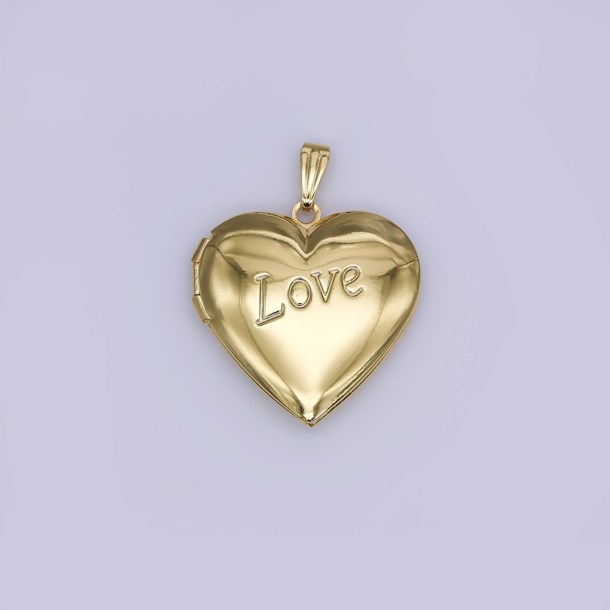 24K Gold Filled Heart Locket Pendant Love Photo Charm | AH484