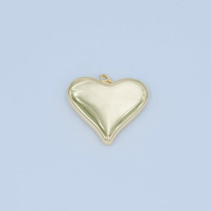 24K Gold Filled Heart Minimalist Filigree Charm | N080