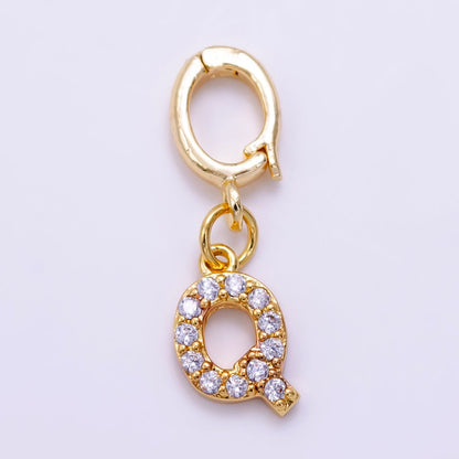 24K Gold Filled Heart Oval Open Loop Interchangeable Charm Holder Jewelry Making Supply | Z-443