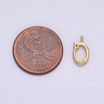 24K Gold Filled Heart Oval Open Loop Interchangeable Charm Holder Jewelry Making Supply | Z-443