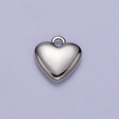 24K Gold Filled Heart Valentine Love Add-On Charm in Gold &amp; Silver | AC-347 AC-348