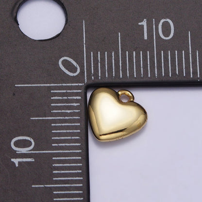 24K Gold Filled Heart Valentine Love Add-On Charm in Gold &amp; Silver | AC-347 AC-348