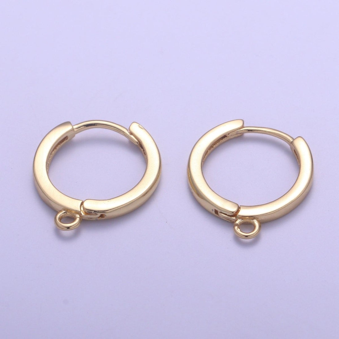 24K Gold Filled Huggies Open Loop Earrings  L-226